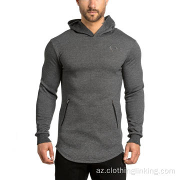 Mens Pullover Fleece başlıqlı şalvar